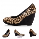 Chaussures fashion compensées léopard